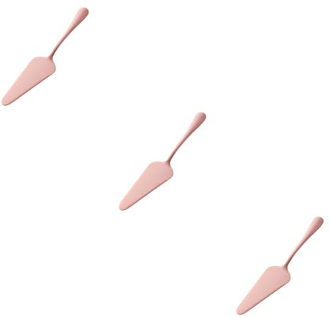 PRETYZOOM 3St Backschaufel Gebäck Spachtel Besteck aus Roségold gezähnt Zuckerguss-Spatel knofe trennen Stumpfpastenspatel Pasteten Hochzeitstortenschaufel Kuchenschaufel Edelstahl Golden