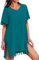 AI'MAGE Femme Cache Maillot de Bain Robe de Plage Sarongs en Été Plage Couvrir Sexy V-Cou Bikini Cover Up Beachwear Bohème, Bleu Vert, XL