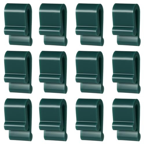 12pcs Dutch Oven Lid Protector Clips, Cookware Protectors for Stacking Bumpers Lifter Accessories Silicone Replacement Pan Clips for Stacking Pans and Display of Dutch Oven Pots (Dark Green)