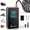 Tyre Inflator Cordless Compressor, 150PSI 4000mAh Car Pump for Tyres with LED Light, Auto Shutoff & Pressure Gauge, Rechargeable Electric Bike Pump for Car,Motorcycle,Bicycle, Balls
