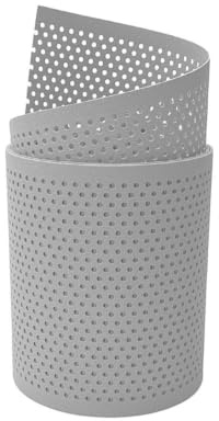 zaun|zu® Premium Sichtschutzstreifen GELOCHT | genarbte Oberfläche | 20% Lochmuster | PP für Doppelstabmatten | Sichtschutz Rolle | Polypropylen | Zaunblende | Made in Germany Lichtgrau 2,55m