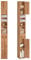 SoBuy Bad Hochschrank Schmal – Badschrank mit verstellbaren Ablagen aus Massivholz – platzsparendes Badezimmermöbel, Wasserabweisender, Zedernholz Holzfarbe, 20x180x20cm, BZR34-II-SH