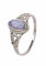 mantraroma Bague femme argent avec pierre améthyste facettée violette discrètement ludique
