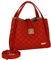 Camomilla Damen Handtasche, Kunstleder, Kollektion Kate, Größe M, Farbe Rot