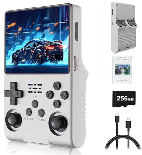 Meiurlex R40S PRO Retro Handheld Game Console 256GB with 30,000+ Games, Linux System 3.5 Inch IPS Screen Video Game Console for Boys and Girls