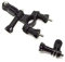 KONTONTY 4pcs Aluminiumlegierung Fahrradlenkerhalterung 3-Fach Verstellbare Arme Für 5/4/3/3/2/1 4k Action Kamera Schwarz