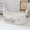 jewelora Personalisierte Geflochtene Aufbewahrungskörbe Mit Namen Aufbewahrungskorb für Babyspielzeug und Kleidung Baby Windel Caddy Organizer Geschenke für Babyparty (40*19*13cm)