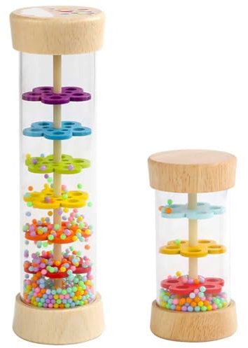 Jaqperd 2Er-Pack Regenmacher-Stabrohr für Kinder, Regenrohr, Rasselrohr, Regenstab-Shaker, Musik, Sensorisches HöRinstrument, Spielzeug