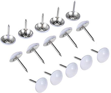 Pointes de tapissier Clous de rembourrage blancs 1117mm, 50 pièces, boîte à bijoux en bois, artisanat porte canapé meubles décoration, clou de punaise, attache de porte