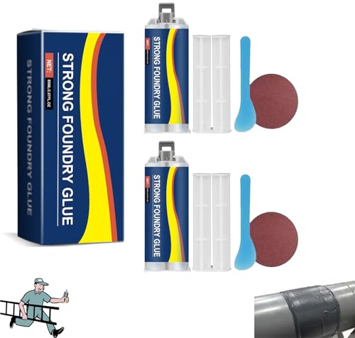 Strong Foundry Glue,2025 New Enhanced Casting Glue,High Temperature Resistant, Long Lasting, for Metals Defects and Repairs,DIY Crafts, Quick Fix,Easy To Use-2pcs