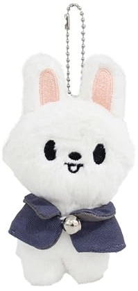 Roffatide Stray Kids 12 cm Plüschpuppe Schlüsselanhänger Skzoo Serie Plüsch-Schlüsselanhänger für Stay Rucksackanhänger Kuscheltier-Anhänger für Jungen Mädchen Kaninchen