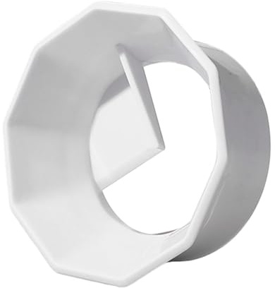 Vilgftyiet ABS Coffee Distributor and Dosing Funnel for 65mm for MOKA Pot, Compatible with Single and Double Valve 2-3 Cup Models, White