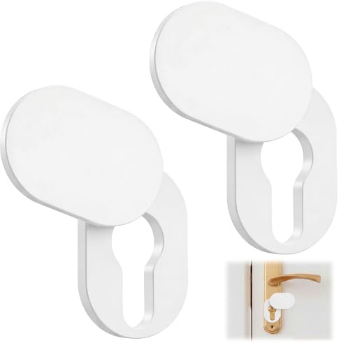 2 Pack Plastic Keyhole Cover, Self-Adhesive Draught Excluder Rotating Lid