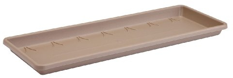 Elho Barcelona Balconnière Soucoupe 40 - Soucoupe pour Balcon & Extérieur - Ø 34.6 x H 2.8 cm - Marron/Taupe