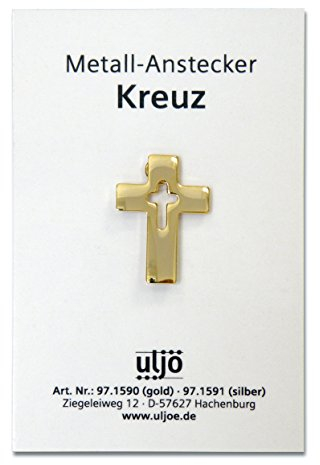 °° Anstecker Kreuz (vergoldet)