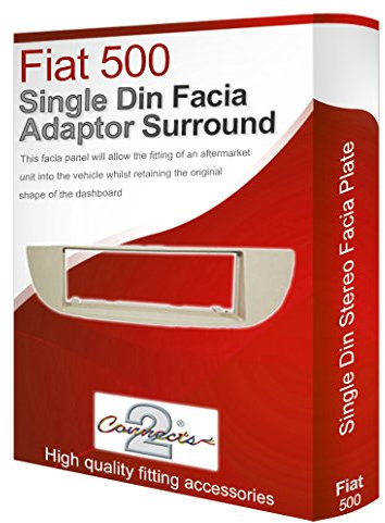 Connects 2 Facia Panel with CD Stereo Radio Fascia for Fiat 500, Slip