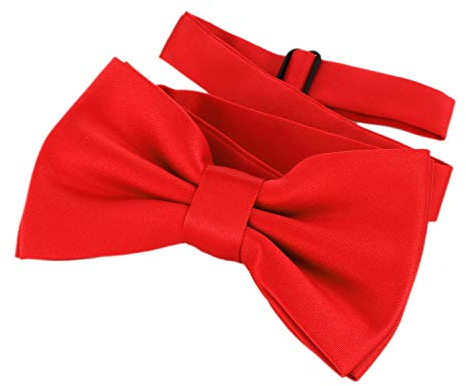 DonDon Fliege Schleife Rot bereits gebunden verstellbar