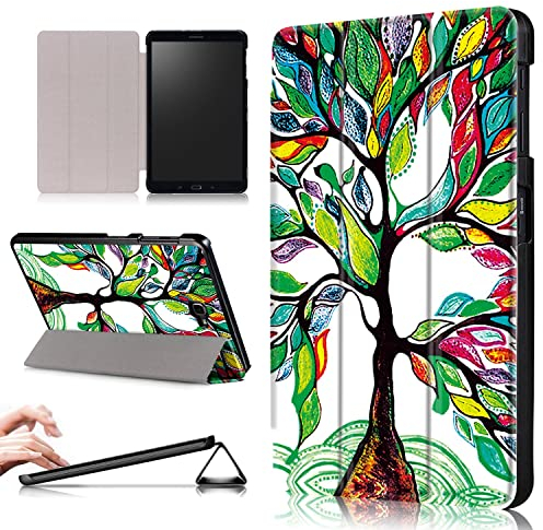 Xuanbeier Funda Compatible con Samsung Galaxy Tab A 10.1 SM-T580 T585 (Tab A6) con Soporte Función Auto-Sueño/Estela,árbol