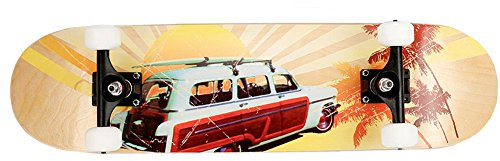 FunTomia Skateboard mit ABEC-9 Kugellager Rollenhärte 100A und 100% 7-lagigem kanadisches Ahornholz Skate Board mit Kicktail