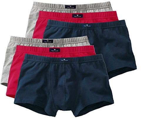 Tom Tailor Herren Hip Pants Hüftshorts 6er Pack - Melange-red-Navy (9314) - L