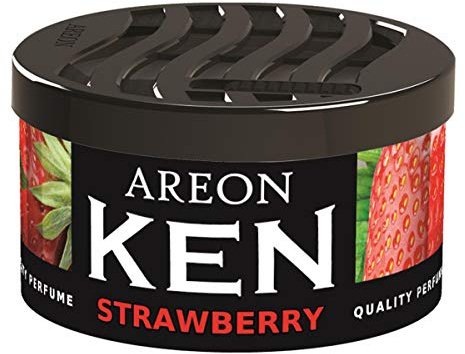 AREON Ken Lufterfrischer Erdbeere Dose Autoduft Wohnung Auto Duft Duftdose Erfrischer 3D Set (Strawberry Pack x 2)