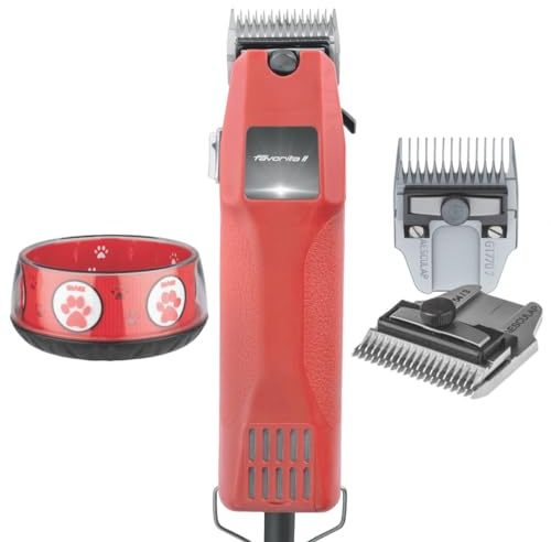 Aesculap EHASO Profi Hundeschermaschine GT-104 / Favorita 2 mit Scherkopf GT 710 1,8 mm + Aufschiebek.-Set + Hundenapf