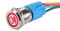ETOPARS Rostfreier Stahl 19mm KFZ Kippschalter Wippschalter Druckschalter Schalter Drucktaster 12V Rot Licht Metall Nebelschlussleuchte Steckdose Stecker