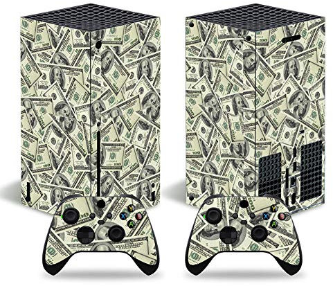 Xbox Series X Stickers Full Body Vinyl Skin Decal Protective Cover for Microsoft Xbox Series X Console and Controllers (dollers)