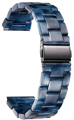 BINLUN Harz Uhrenarmband für Damen Herren 12mm 14mm 16mm 18mm 20mm 22mm,Ersatz Uhrenarmbänder Faltschließe Schnellverschluss für Smartwatch,14 Farben Licht Mode Hautfreundliche Armband in 3 Schnallen