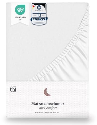 Blumtal® Luxus Standard WasserdichterMatratzenschoner Oeko-TEX Zertifiziert, Anti-Allergie Matratzenschoner, Waschmaschinenfester Matratzenschoner – 80x200cm