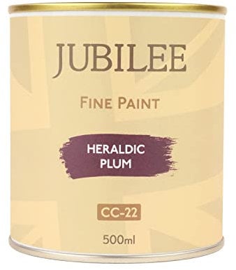 Guild Lane Jubilee Furniture Paint – Upcycle & Transform Wood, Metal & Glass – Soft Sheen Finish for Indoor & Outdoor – Durable & Easy to Apply Multi-Surface Paint (Heraldic Plum, 500ml)