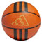 adidas Unisex 3-Stripes Rubber X3 Basketball, Basketball Natural/Black/Gold Metallic, 6