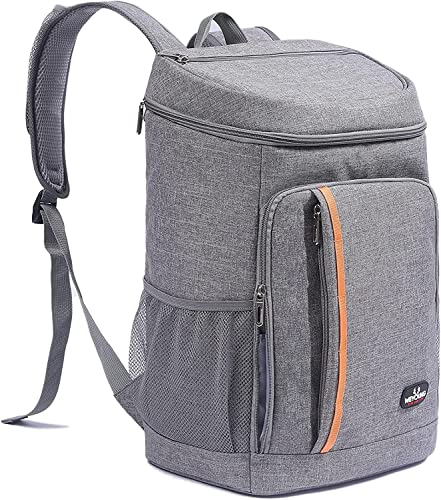 YDFYX Mochila Nevera Isotermica, Bolsa de Picnic, Grande Nevera Mochila Termica Impermeable Prueba de Fugas Bolsa Térmica para Picnic, La Playa, Almuerzo, Barbacoa (Gris)
