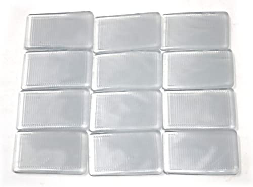 12 x fiXte Furniture Wedges Stackable Soft Rubber Window Door Table Stop Clear