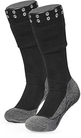 Socklaender Die Doppelschaft Socke 2 Paare | Schluss mit Dreck im Schuh, Funktionssocke mit innovativem Aussenschaft | Angenehme Passform, bekannt aus Die Höhle der Löwen [Größe 40-43, schwarz]