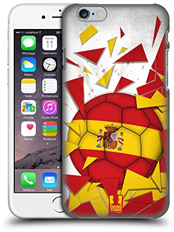 Head Case Designs Spanien Fussball Glassplitter Harte Rueckseiten Handyhülle Hülle Huelle kompatibel mit Apple iPhone 6 / iPhone 6s