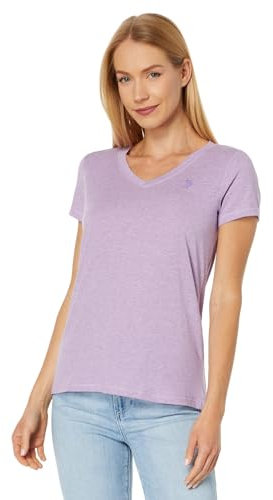 U.S. Polo Assn. Juniors' Short-Sleeve V-Neck T-Shirt, Lilac Heather, L