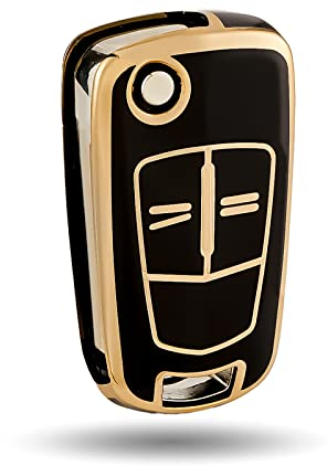 OFFCURVE Autoschlüssel Hülle Schlüsselhülle, Schlüsselcover TPU Autoschlüssel Schutzhülle 2 Tasten für Opel Vauxhall Astra Zafira Adam Insignia Mokka Corsa Signum Tigra Meriva
