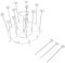 TOPINCN Support à Brochettes pour Friteuse Ninja Foodi 8QT, Supports à Brochettes en Acier Inoxydable, Support à Brochettes à Griller avec 15 Bâtons