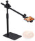 HVAYING Overhead Phone and Camera Mount Stand for YouTube Live Video Cooking Makeup and Crafts - Compatible with iPhone Logitech Webcam