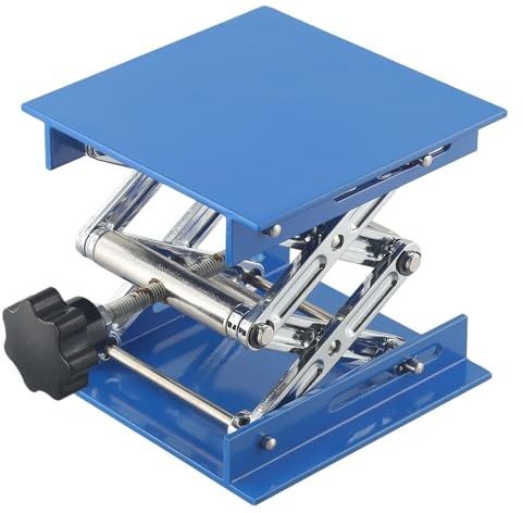 Lab Jack, 10x10cm Aluminium Router Lift Kit Tisch Heben Ständer Rack Holzbearbeitung Gravur Labor Instrument Unterstützung Hebeplattform