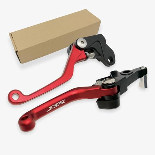 Ersatz für Honda XR 650L 1993–2023 CNC Pivot Kupplung Bremshebel XR650L Rot Schwarz (Rot)