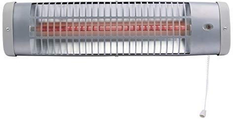 Babyruf BR 60 Heizstrahler Baby | 600 Watt | Wickeltisch Heizstrahler | Abschaltautomatik | Baby Wärmelampe | Wickeltischstrahler | Wärmelampe Baby | Wärmestrahler Baby | Einfache Wandmontage | Silber