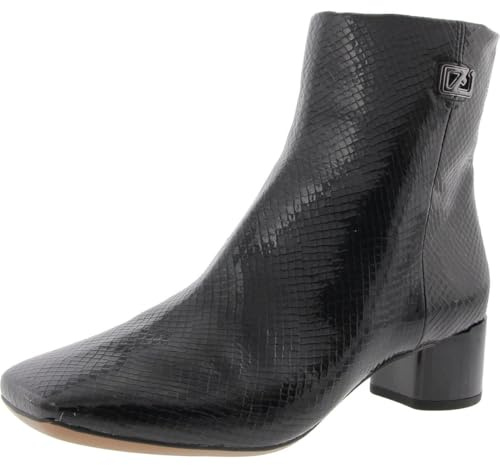 Franco Sarto Womens Noah Classic Ankle Boot Black Snake 6.5 M