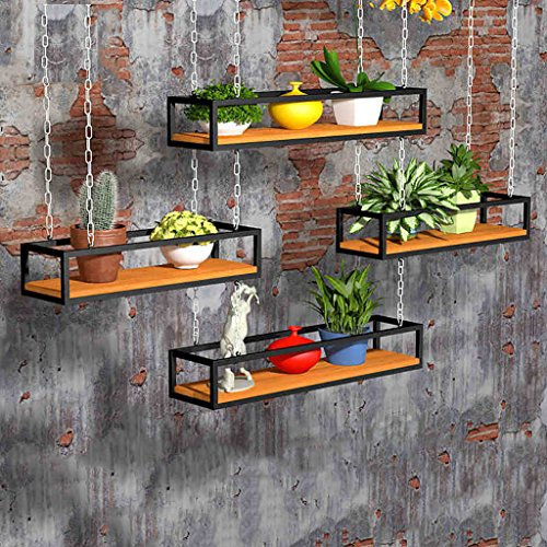 NOALED Blumenregale, Blumenständer, Pflanzenaufhänger, schwebende Regale, Aufbewahrungsbretter aus Eisen für Blumentopf-Blumenständer (Größe: 40 x 25 x 15 cm) ()