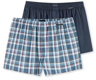 Schiesser Herren 2 Pack Boxershorts Baumwolle Jersey weich Multipack - Jerseyboxer