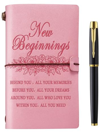 Geschenk zum Neuanfang für Frauen, Leder-Tagebuch, Notizbuch, Scheidungsgeschenke für Frauen, Abschiedsgeschenke, Abschiedsgeschenke, Abschiedsgeschenke, Job-Geschenke für Freunde und Kollegen