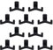 PEUTIER 10pcs Tool Hooks Compatible with Lifetime Shed, ABS Plastic Garage Organization Tools Garden Tool Hooks Shed Organization Accessories (Black)