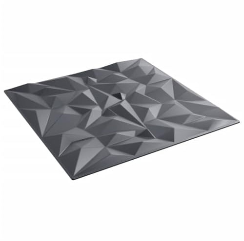 vidaXL Wandpaneele 48 Stk. Grau 50x50 cm XPS 12 m² Amethyst, Wandplatte, Wandverkleidung, Wanddekoration, Wandplatten, Wandfliese, Wand Verkleidung