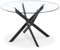 INTENSE DECO Table Ronde en Verre et Pied Noir Sofia